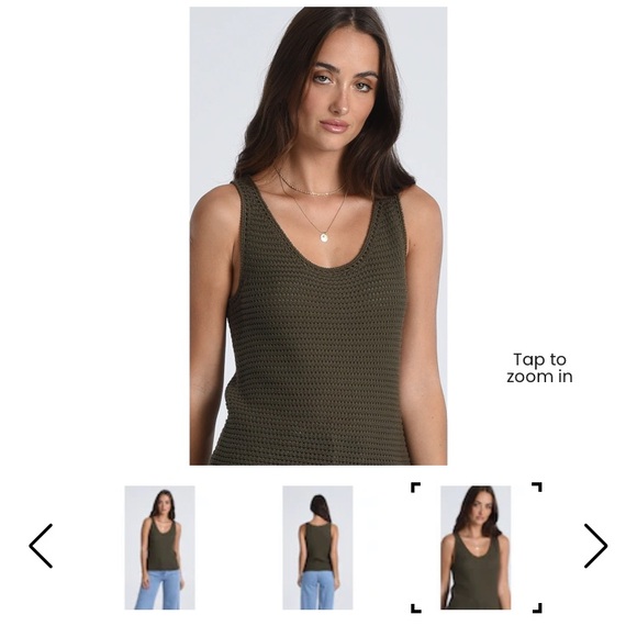 Soft Knitted Tank Top in Green - Picture 4 of 6